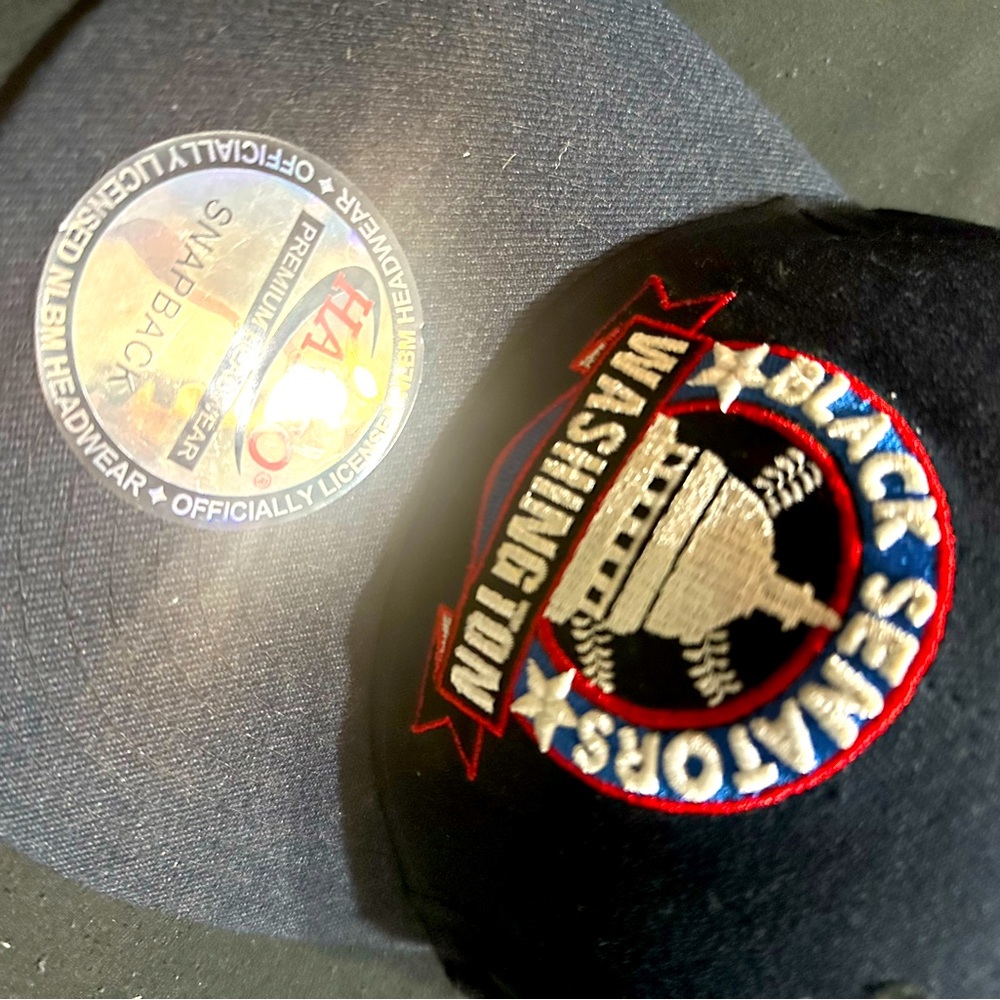 MLB Negro League "Washington Black Senators" Baseball Snapback Hat